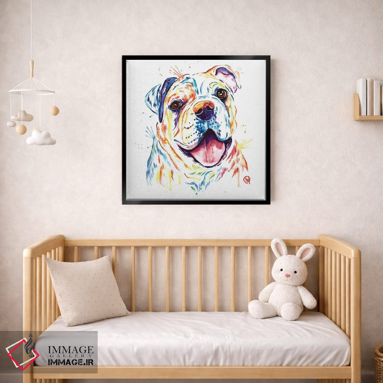 تابلو دکوراتیو شلـبی رو، بولداگ اثر لیزا وایت هاوس - D1B