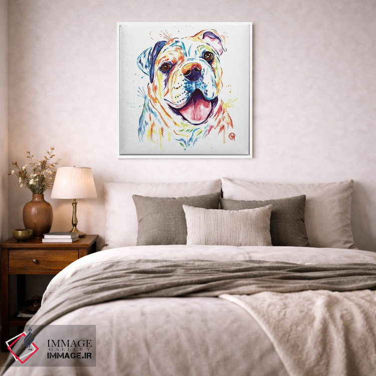 تابلو دکوراتیو شلـبی رو، بولداگ اثر لیزا وایت هاوس - D3W
