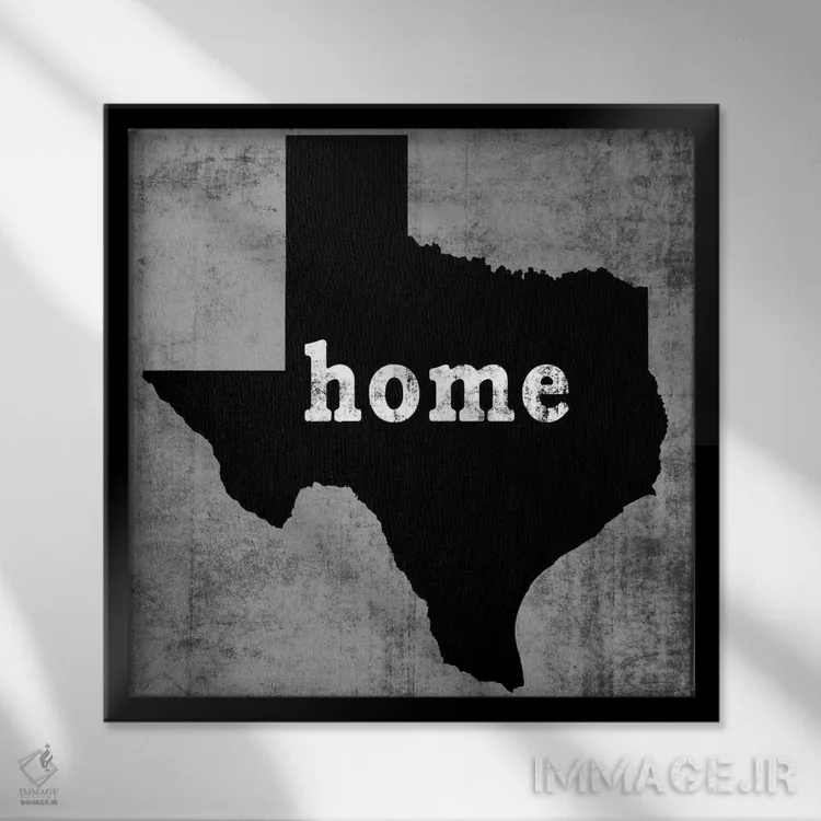 تابلو دکوراتیو تگزاس اثر لوک ویلسون - نمای قابدار مشکی