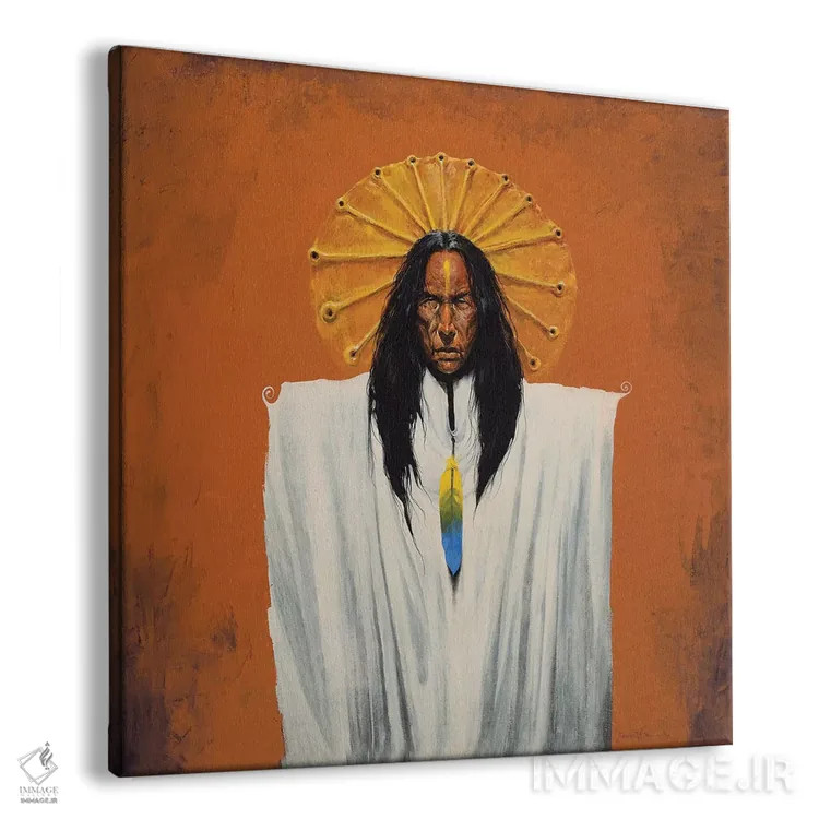 تابلو دکوراتیو شامان روح خورشید اثر لاورنس لی - نمای پرسپکتیو محصول