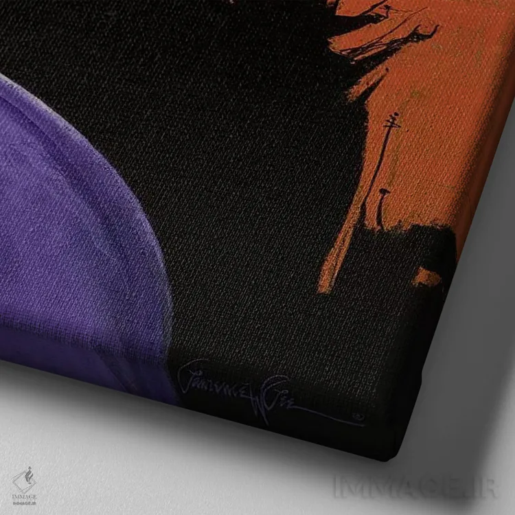 تابلو دکوراتیو سازنده زمستان اثر لاورنس لی - نمای نزدیک بافت بوم