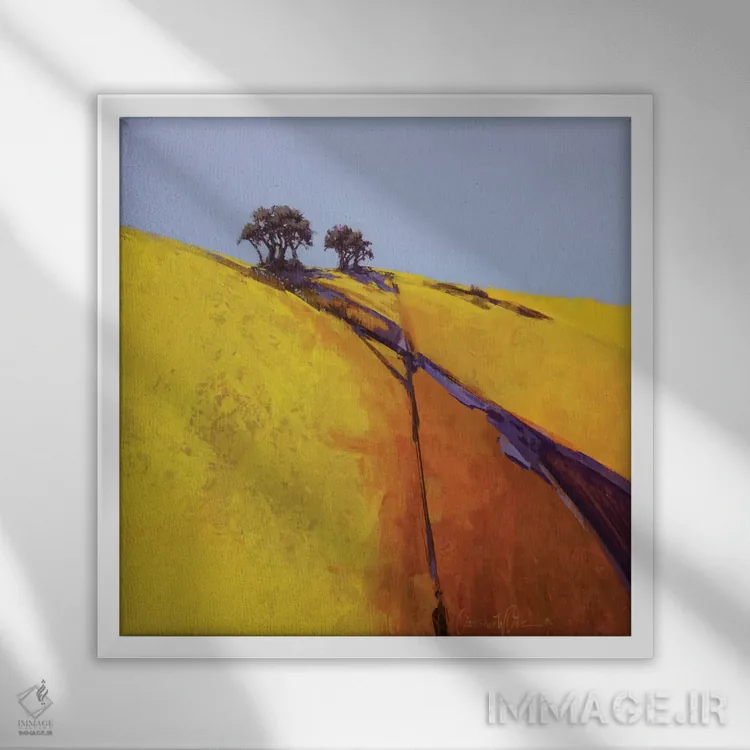 تابلو دکوراتیو آواز یک روز تابستانی اثر لاورنس لی - نمای قابدار سفید