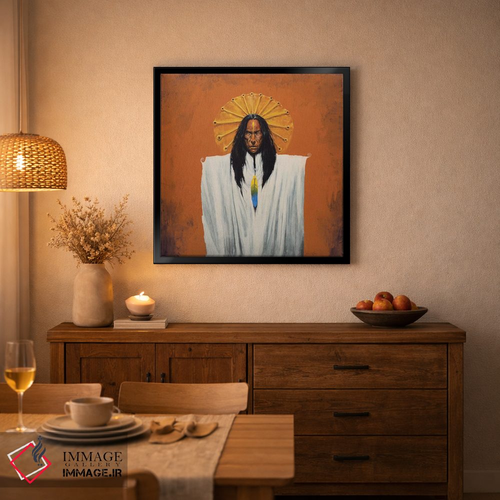 تابلو دکوراتیو شامان روح خورشید اثر لاورنس لی - D2B
