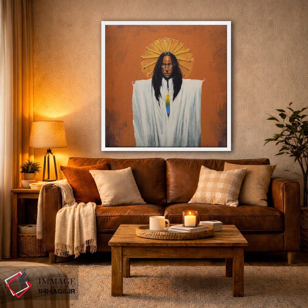 تابلو دکوراتیو شامان روح خورشید اثر لاورنس لی - D1W