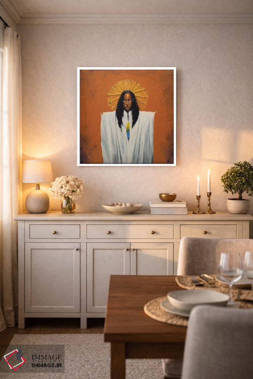 تابلو دکوراتیو شامان روح خورشید اثر لاورنس لی - D4W