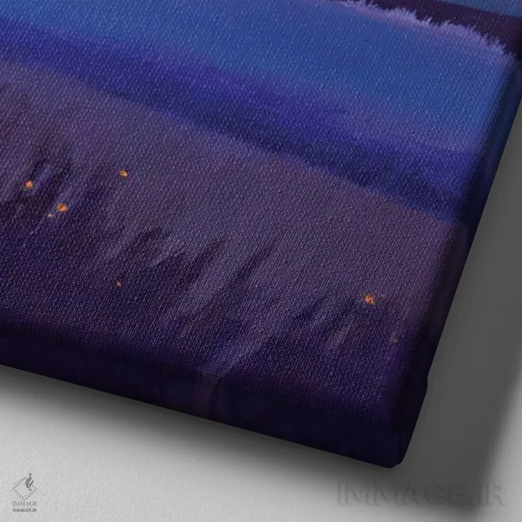 تابلو دکوراتیو آواز بهار اثر لاورنس لی - نمای نزدیک بافت بوم