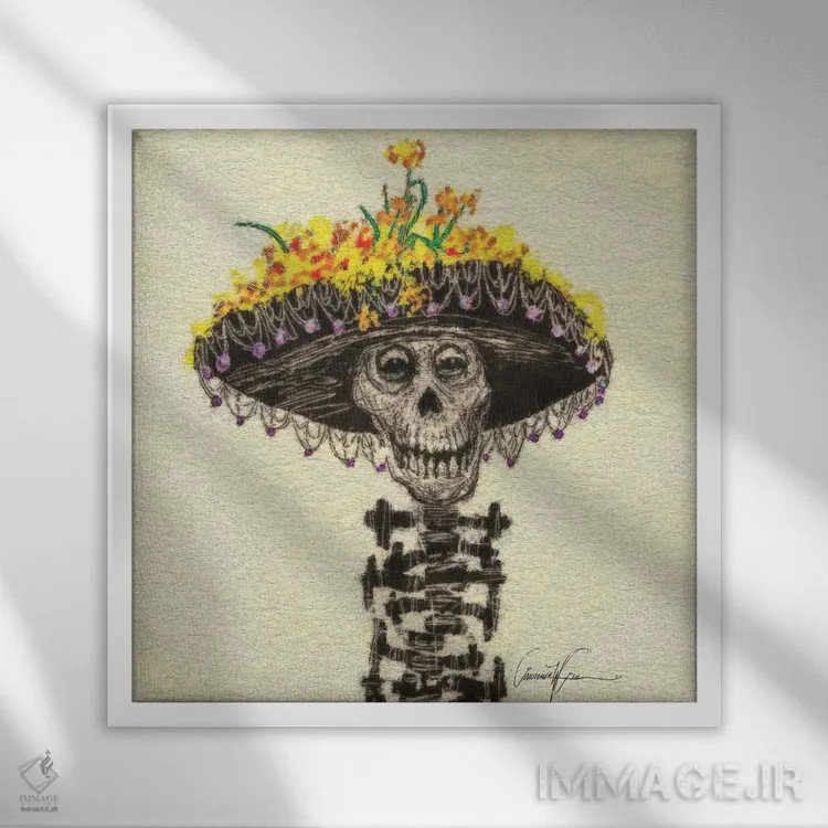 تابلو دکوراتیو کاترینا ایکس اثر لاورنس لی - نمای قابدار سفید