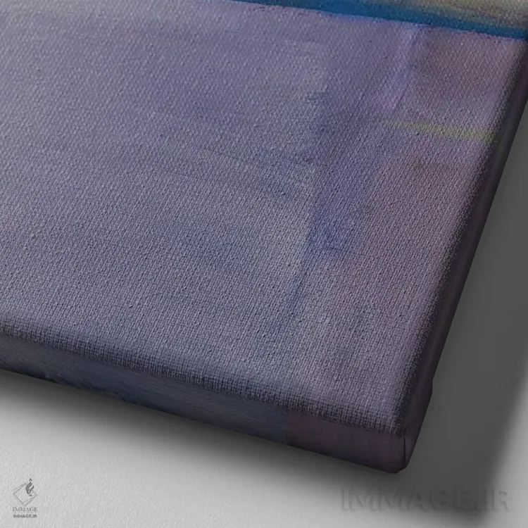 تابلو انتزاعی رنگ های تابستانی اثر لاورنس لی - نمای نزدیک بافت بوم