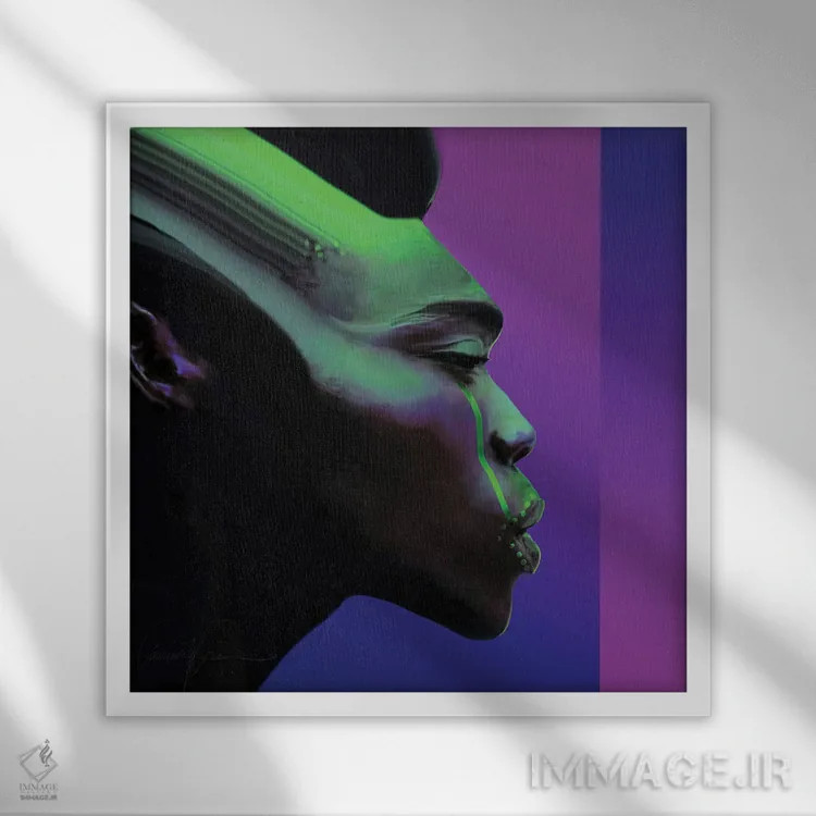 تابلو دکوراتیو شامان جوان اثر لاورنس لی - نمای قابدار سفید