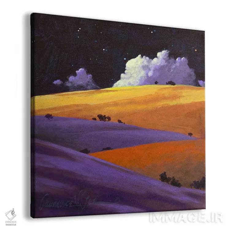 تابلو انتزاعی صبح با آسمان تیره اثر لاورنس لی - نمای پرسپکتیو محصول