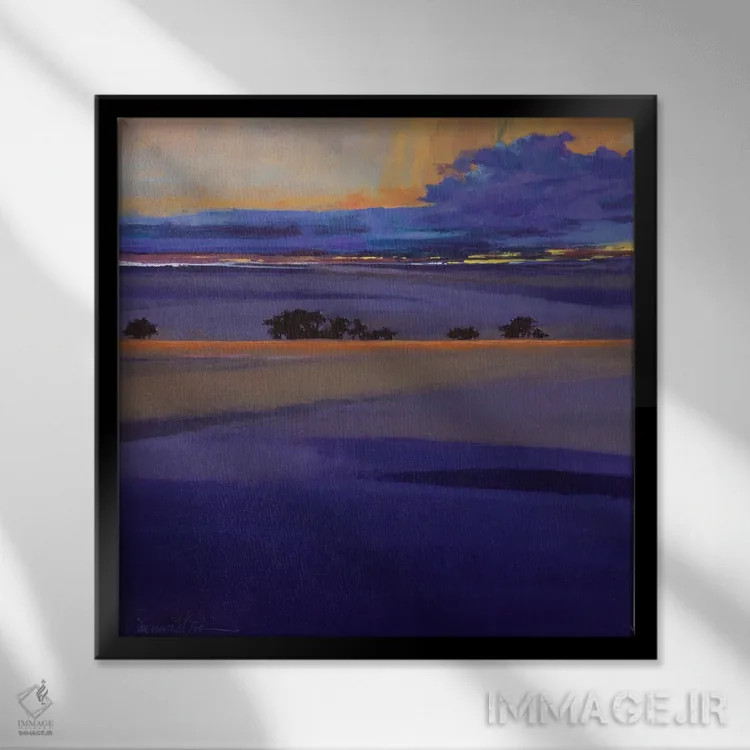 تابلو دکوراتیو رویاپردازی آرام اثر لاورنس لی - نمای قابدار مشکی