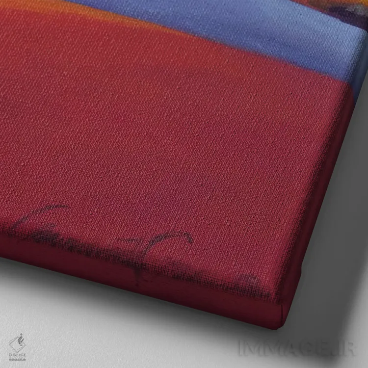 تابلو انتزاعی ستاره مهمان اثر لاورنس لی - نمای نزدیک بافت بوم