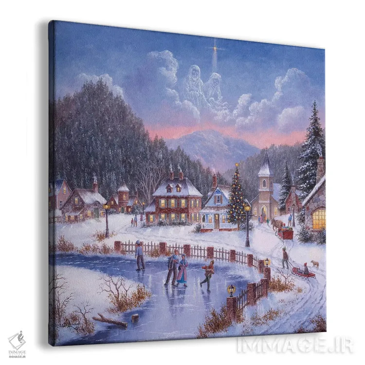 تابلو دکوراتیو هدیه کریسمس اثر دنیس لوان - نمای پرسپکتیو محصول