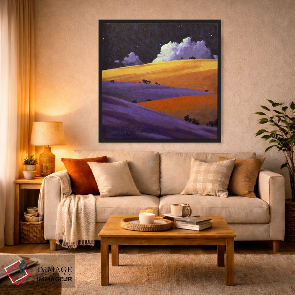 تابلو انتزاعی صبح با آسمان تیره اثر لاورنس لی - D2B