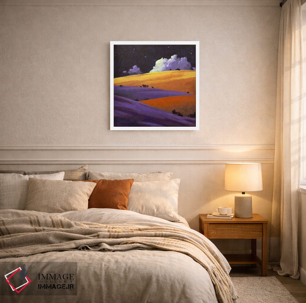 تابلو انتزاعی صبح با آسمان تیره اثر لاورنس لی - D4W