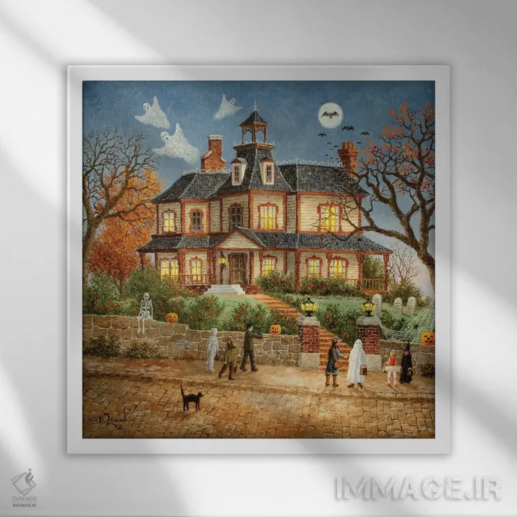 تابلو دکوراتیو تو اول برو اثر دنیس لوان - نمای قابدار سفید