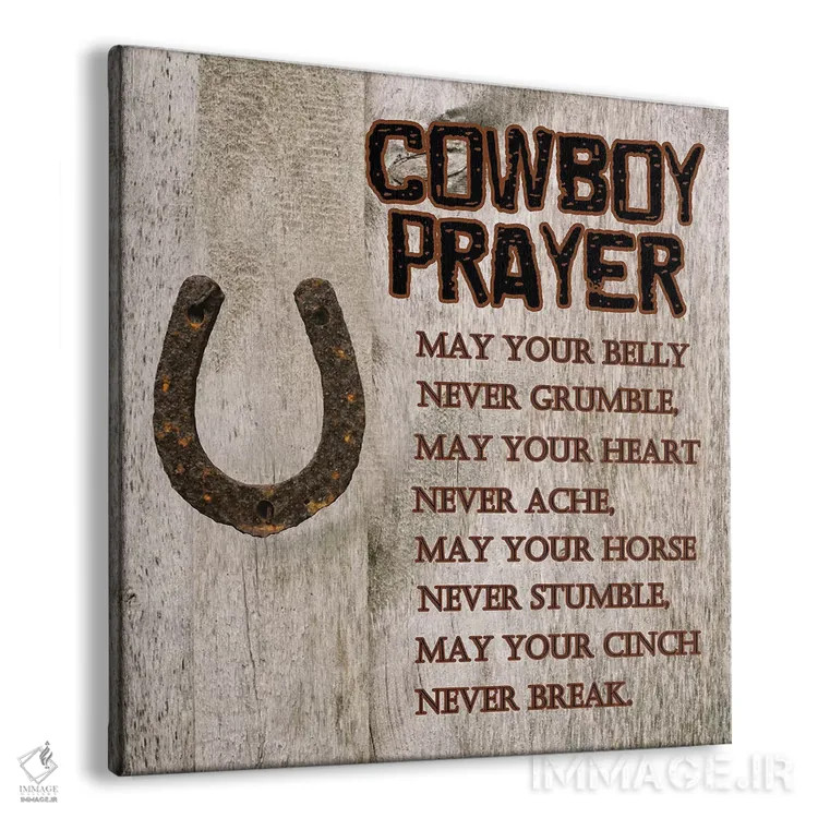 تابلو مدرن دعای کابوی اثر شلند لوئیس - نمای پرسپکتیو محصول