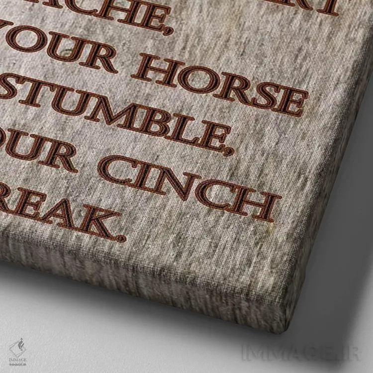 تابلو مدرن دعای کابوی اثر شلند لوئیس - نمای نزدیک بافت بوم