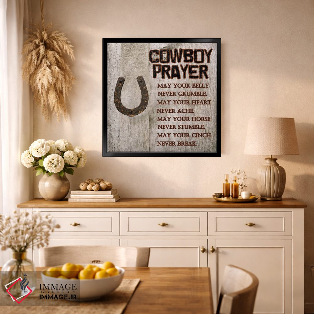 تابلو مدرن دعای کابوی اثر شلند لوئیس - D1B