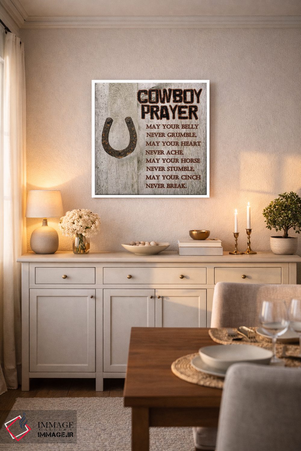 تابلو مدرن دعای کابوی اثر شلند لوئیس - D4W