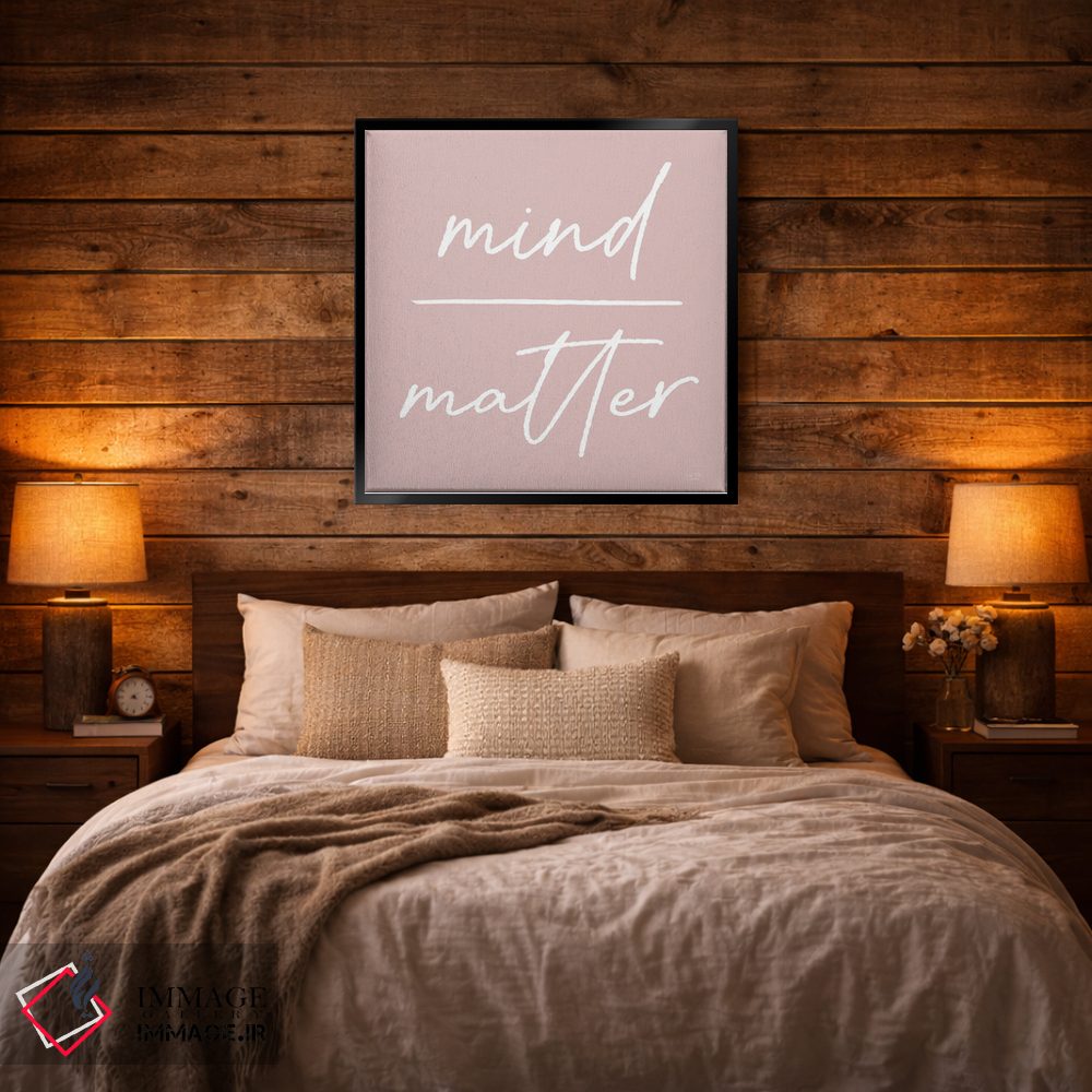 تابلو مینیمال غلبه ذهن بر ماده اثر لوکس + می دیزاینز - D4B