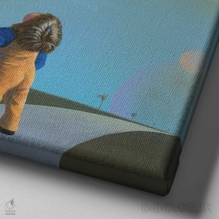 تابلو دکوراتیو افق های نو اثر چارلز لین براگ - نمای نزدیک بافت بوم