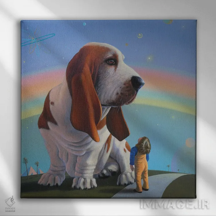 تابلو دکوراتیو افق های نو اثر چارلز لین براگ - نمای روبهرو روی دیوار