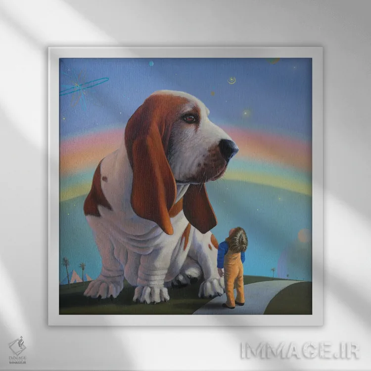 تابلو دکوراتیو افق های نو اثر چارلز لین براگ - نمای قابدار سفید