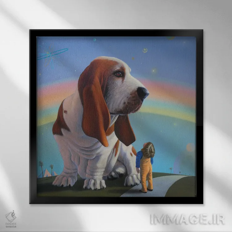 تابلو دکوراتیو افق های نو اثر چارلز لین براگ - نمای قابدار مشکی