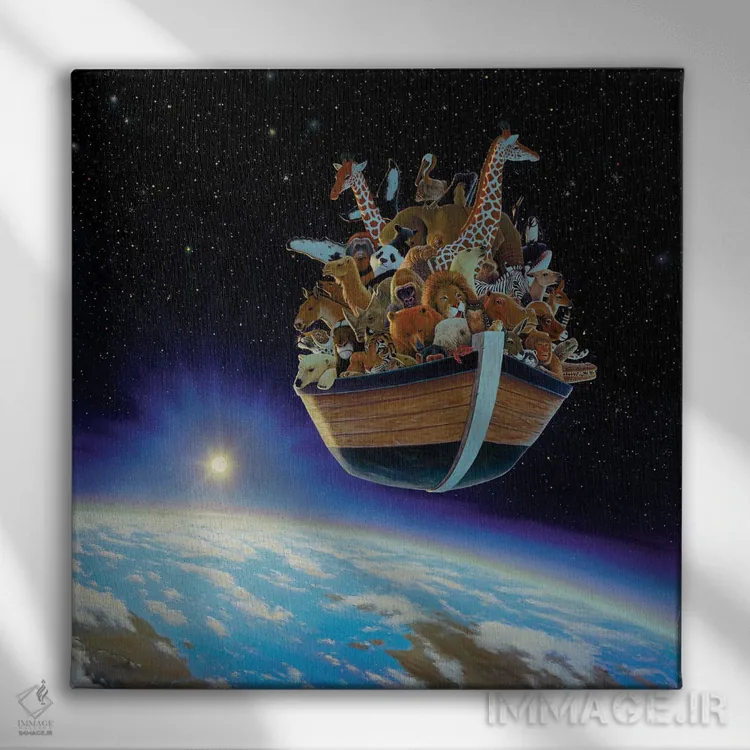 تابلو دکوراتیو کشتی نوح اثر چارلز لین براگ - نمای روبهرو روی دیوار