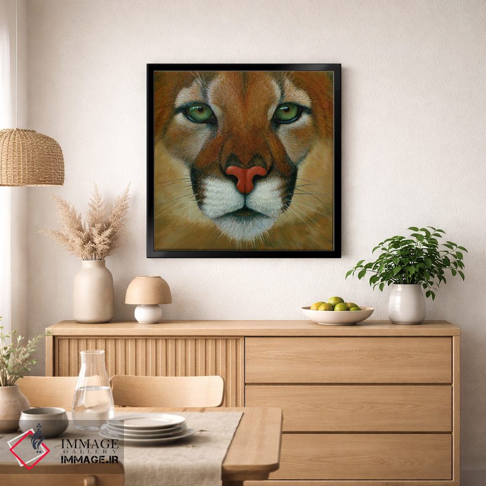 تابلو دکوراتیو چهره پوما اثر چارلز لین براگ - D2B