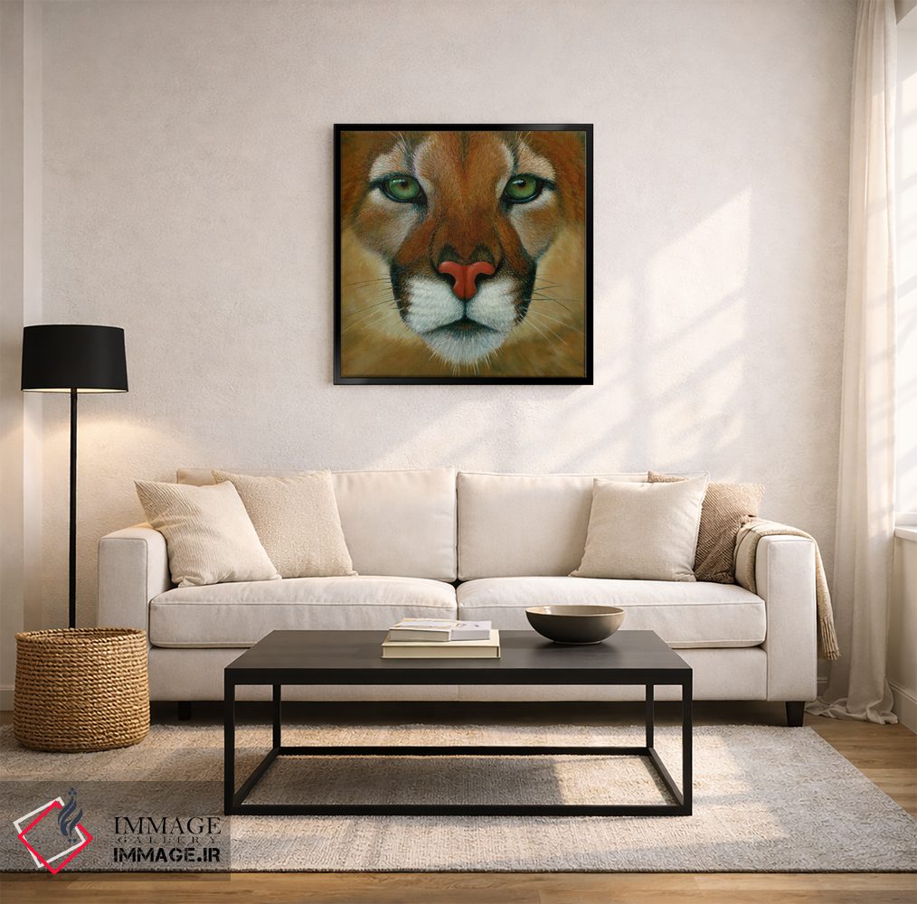 تابلو دکوراتیو چهره پوما اثر چارلز لین براگ - D5B