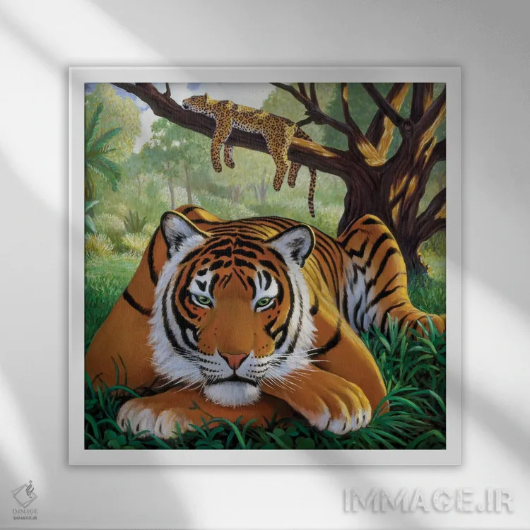 تابلو دکوراتیو آنان آرام گرفتند اثر چارلز لین براگ - نمای قابدار سفید