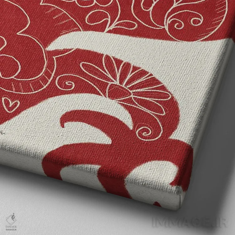 تابلو دکوراتیو سال اژدها اثر لیا یورک - نمای نزدیک بافت بوم