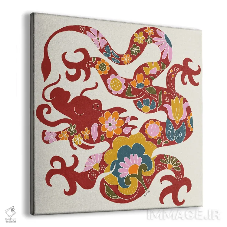 تابلو دکوراتیو سال اژدها اثر لیا یورک - نمای پرسپکتیو محصول