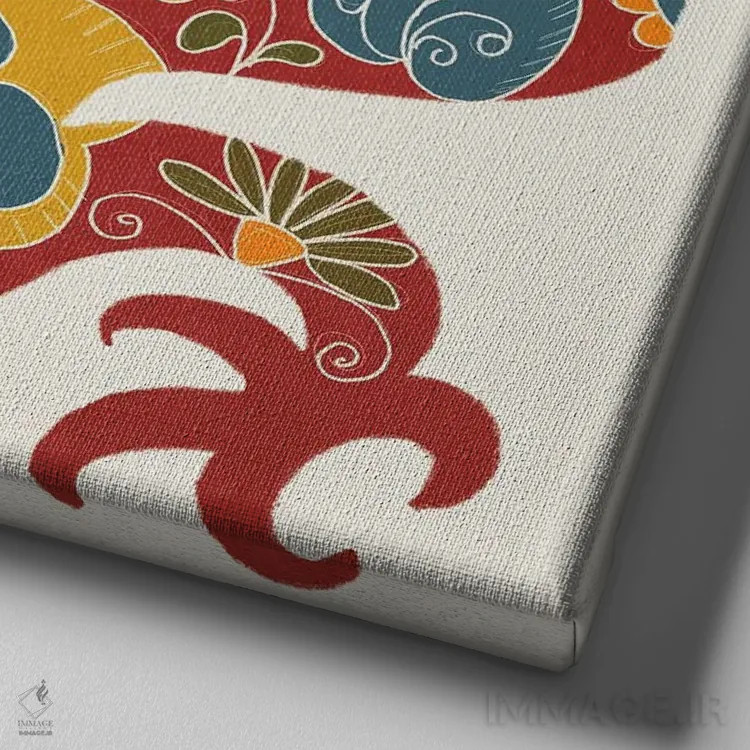 تابلو دکوراتیو سال اژدها اثر لیا یورک - نمای نزدیک بافت بوم