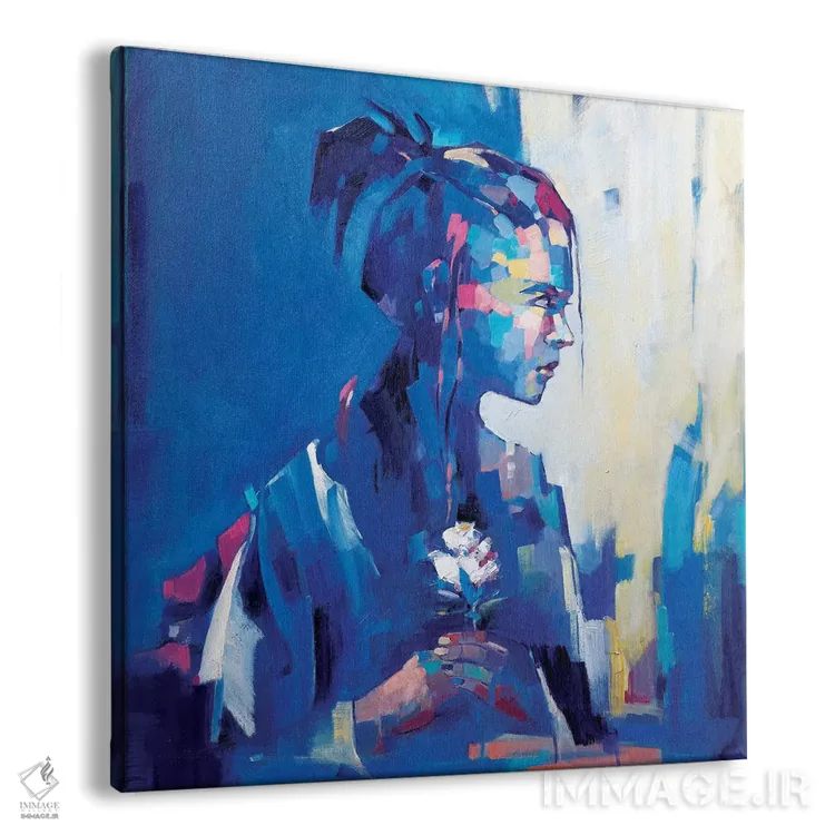 تابلو دکوراتیو دژاووی آبی ۲ اثر لی ژو - نمای پرسپکتیو محصول