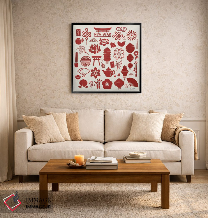 تابلو دکوراتیو نمادهای سال اژدها اثر لیا یورک - D3B