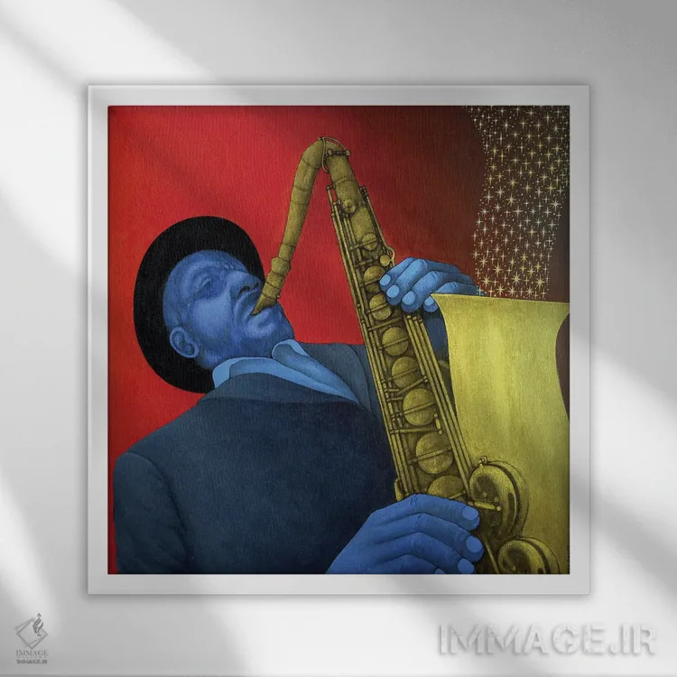 تابلو کلاسیک بن وبستر اثر لری اسمارت - نمای قابدار سفید