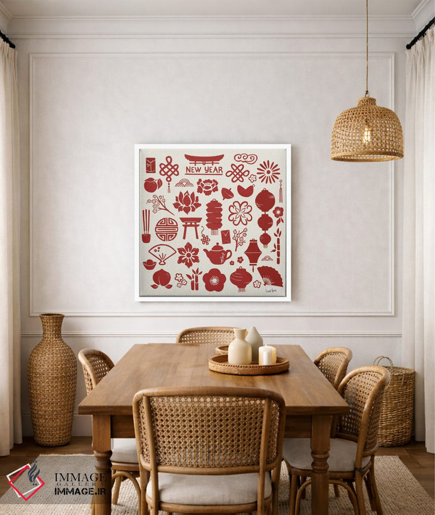 تابلو دکوراتیو نمادهای سال اژدها اثر لیا یورک - D6W