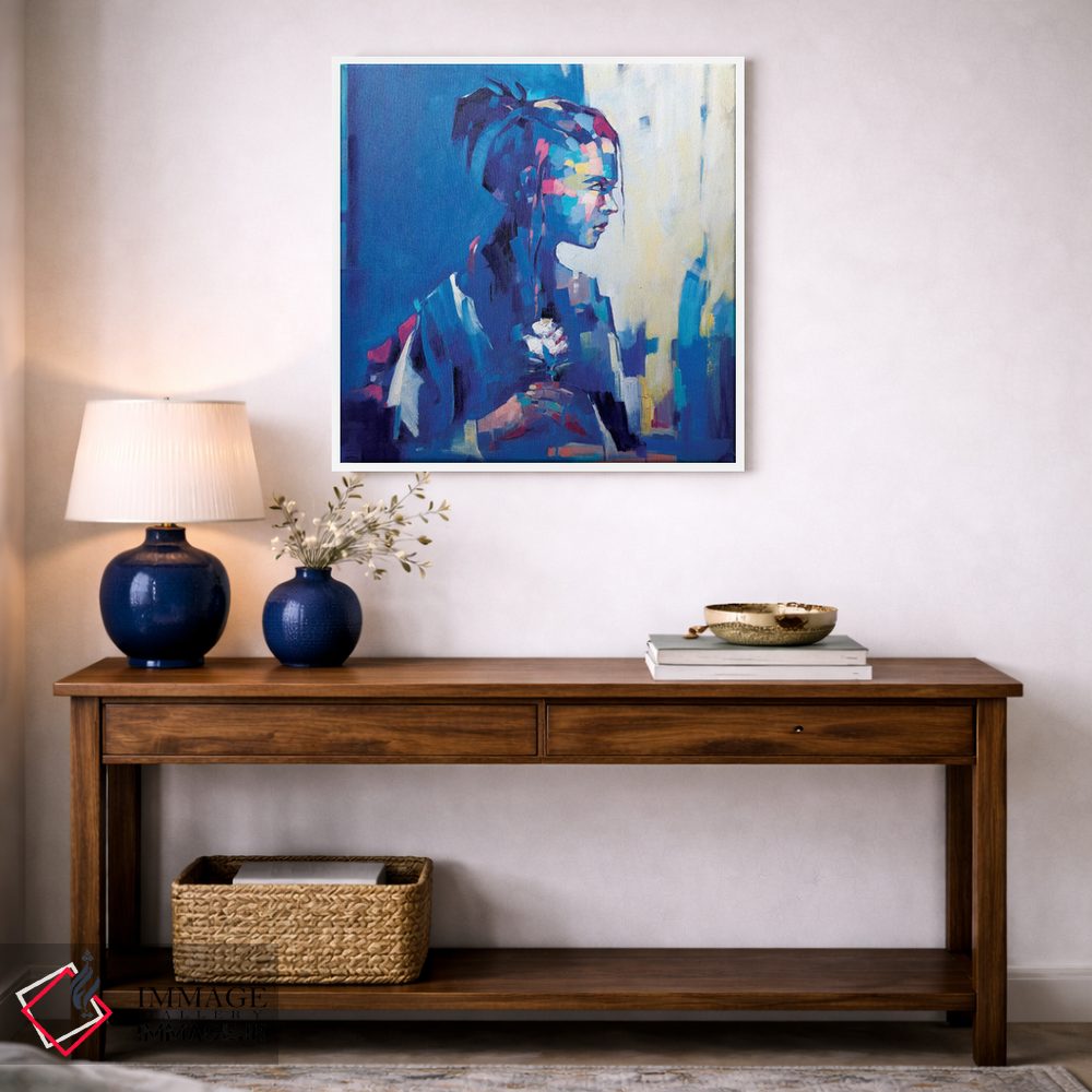 تابلو دکوراتیو دژاووی آبی ۲ اثر لی ژو - D2W