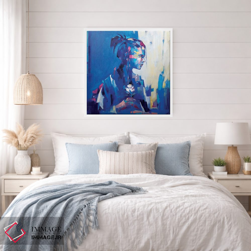 تابلو دکوراتیو دژاووی آبی ۲ اثر لی ژو - D3W