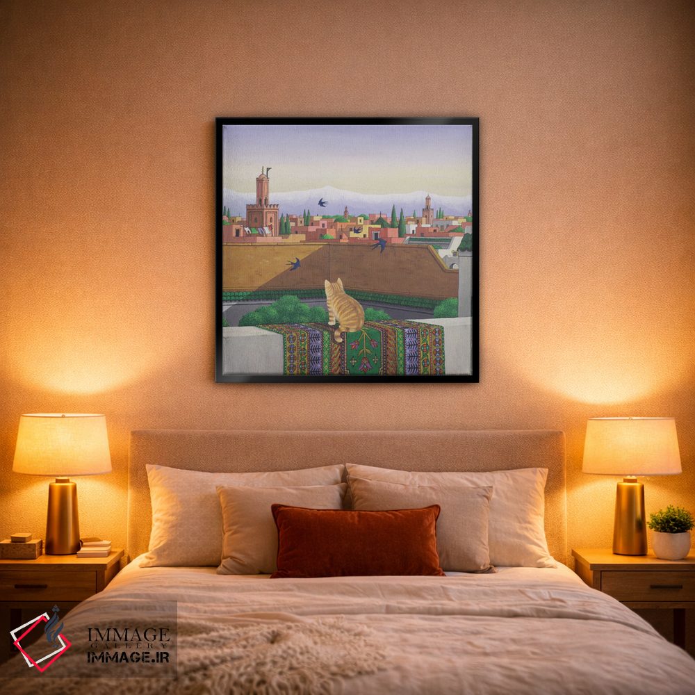 تابلو کلاسیک پشت بام ها در مراکش، ۱۹۸۹ اثر لری اسمارت - D1B