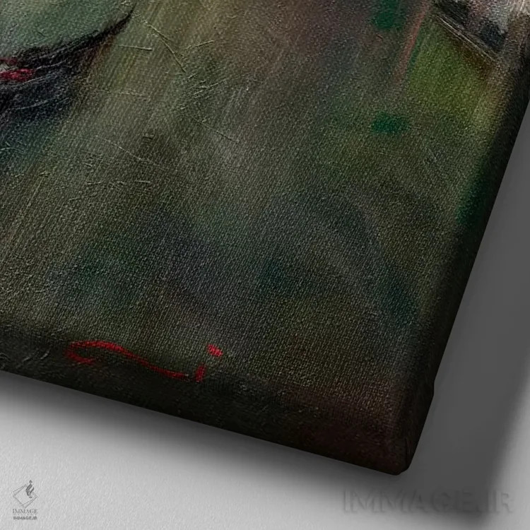 تابلو دکوراتیو کانال ونیز ۲ اثر لی ژو - نمای نزدیک بافت بوم