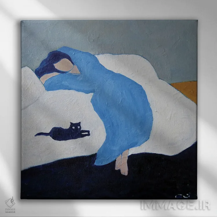 تابلو کلاسیک اضطراب مدرن ۱۴ اثر لی ژو - نمای روبهرو روی دیوار