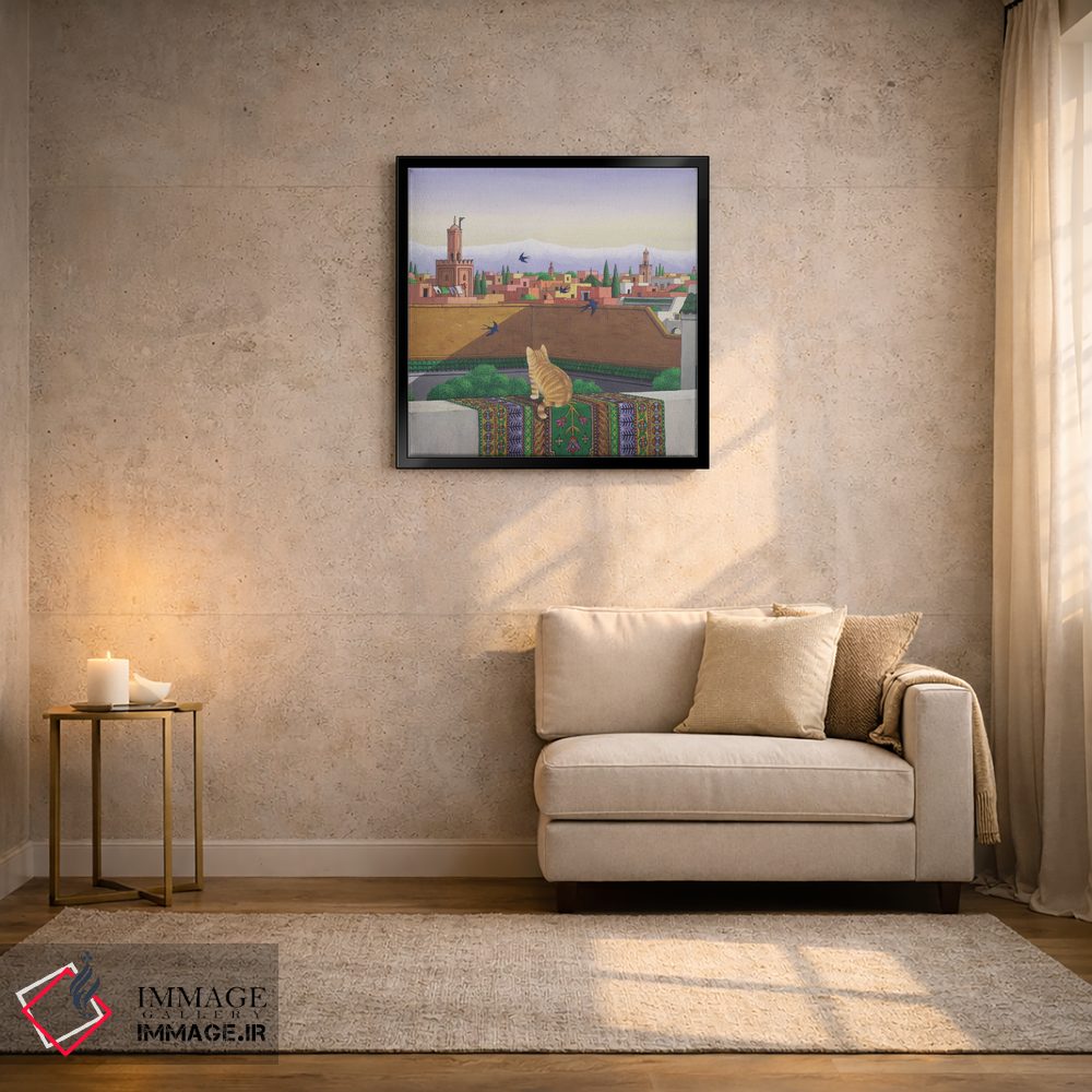 تابلو کلاسیک پشت بام ها در مراکش، ۱۹۸۹ اثر لری اسمارت - D3B