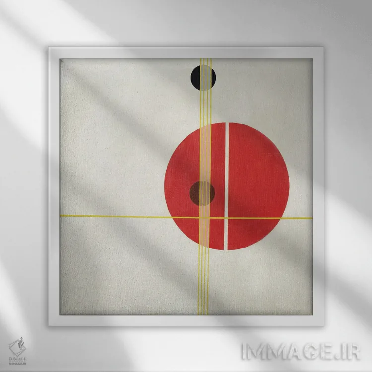 تابلو انتزاعی کیو ۱ سوپرماتیستی، ۱۹۲۳ اثر لازلو موهولی-ناگی - نمای قابدار سفید