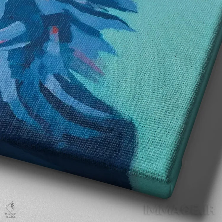 تابلو دکوراتیو احساسات اثر لی ژو - نمای نزدیک بافت بوم