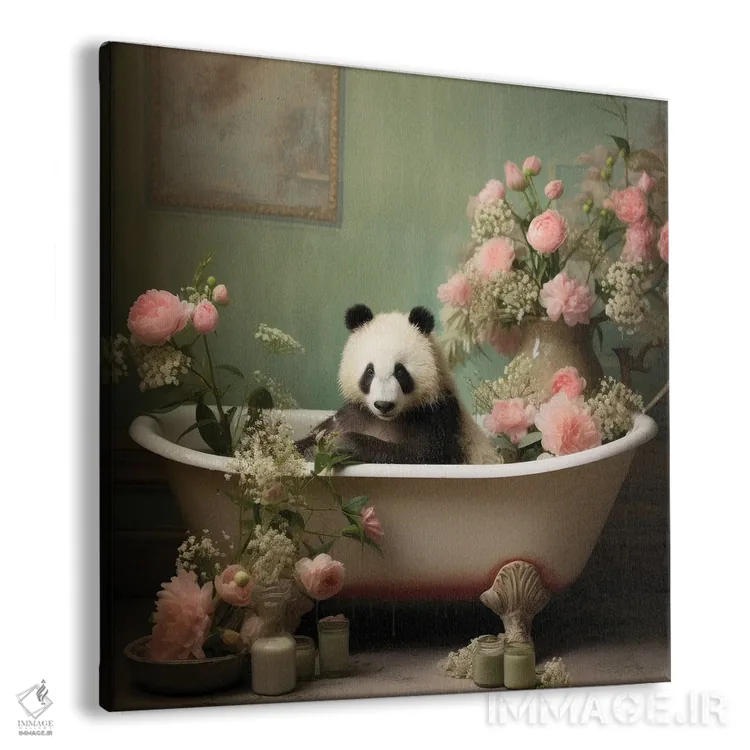 تابلو دکوراتیو شادی جنگل حمام LV اثر لازار استودیو - نمای پرسپکتیو محصول