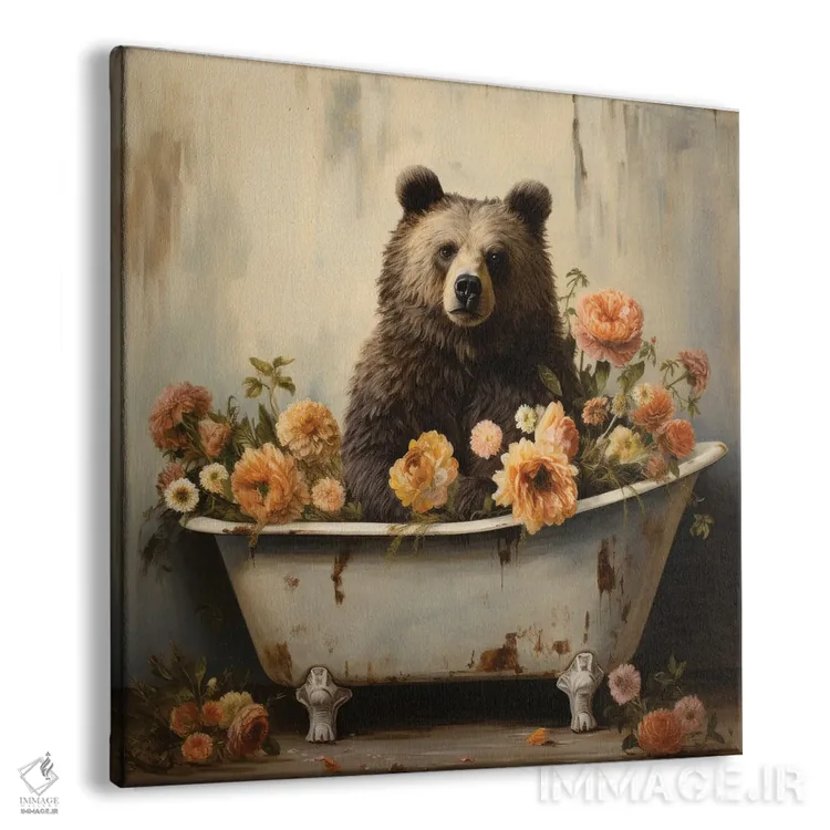تابلو دکوراتیو شادی جنگل حمام CXIII اثر لازار استودیو - نمای پرسپکتیو محصول